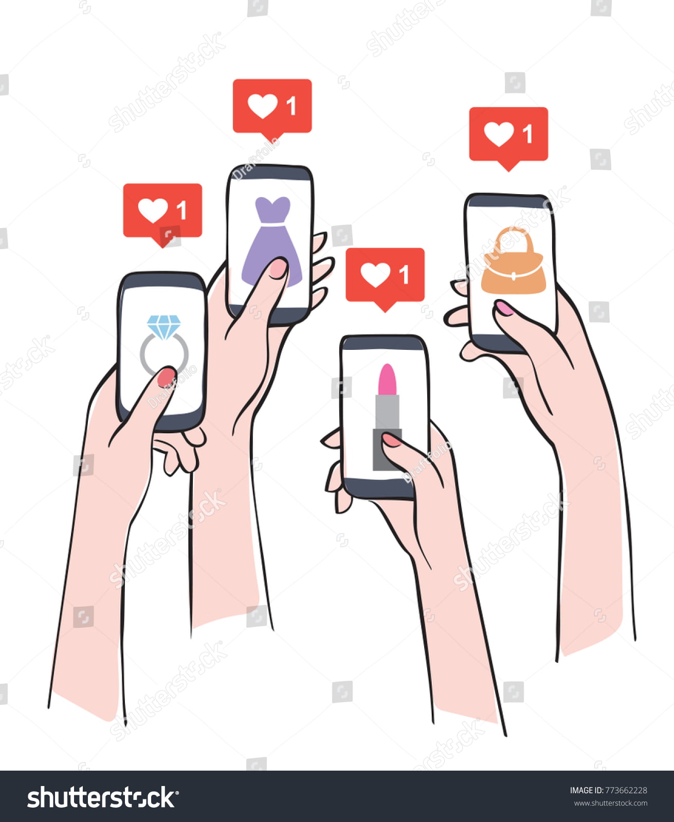 stock-vector-social-media-marketing-reaching-potential-customers-female-hands-holding-smartphones-with-shop-773662228