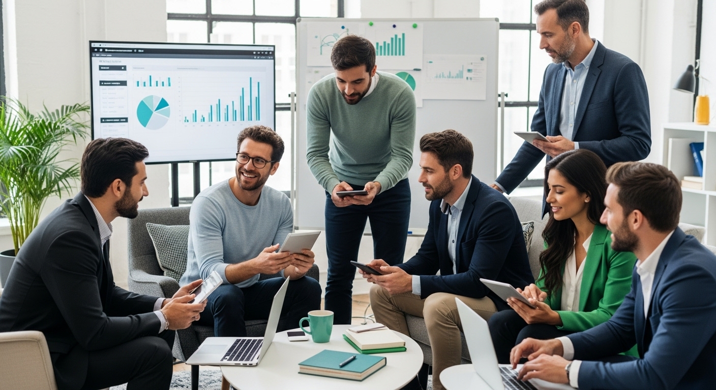 marketing digital team meeting